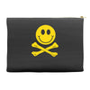 smiley pirate skull and crossbones Accessory Pouches