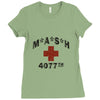 mash 4077th tv division vintage style Ladies Fitted T-Shirt