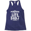 my purpose in life calls me dad Racerback Tank
