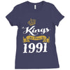kings are born in 1991 Ladies Fitted T-Shirt