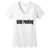 baby peeking Women's V-Neck T-Shirt