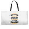 Super Cool Grandson Of A Freaking Awesome Father Weekender Totes