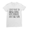 take naps Ladies Fitted T-Shirt
