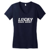 lucky exam Women's V-Neck T-Shirt