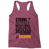 Strong Independent Motivated Gemini Racerback Tank