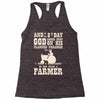 the 8th day god made farmers Racerback Tank