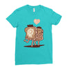 french toast kiss Ladies Fitted T-Shirt