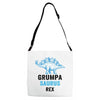 grumpa saurus rex Adjustable Strap Totes