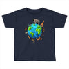 animal polygon around the planet Toddler T-shirt