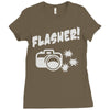 flasher Ladies Fitted T-Shirt