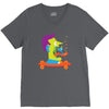 skate face V-Neck Tee