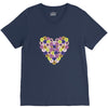Pansy Heart V-Neck Tee