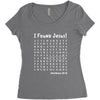 i Found Jesus Women's Triblend Scoop T-shirt