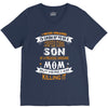 Super Cool Son Of A Freaking Awesome Mom V-Neck Tee