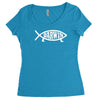 darwin'   fish Women's Triblend Scoop T-shirt