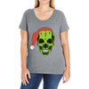 santa clous skeleton Ladies Curvy T-Shirt