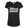 blessed grandma with flower white color Maternity Scoop Neck T-shirt