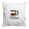 pothead Throw Pillow