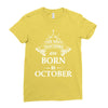 The best teachers are born in Octobe Ladies Fitted T-Shirt