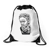 michelangelo quote Drawstring Bags