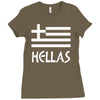 greece hellas greek flag Ladies Fitted T-Shirt
