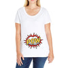 POW! Funny Explosion Cartoon Ladies Curvy T-Shirt