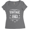 original parts vintage established 1983 perfectly aged Women's Triblend Scoop T-shirt