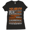 Aquarians Difficult Ones To Understand Zodiac Tees Ladies Fitted T-Shirt