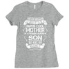Super Cool Mother Of A Freaking Awesome Son Ladies Fitted T-Shirt