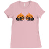pumpkin boobs Ladies Fitted T-Shirt
