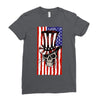 july 4th skull Ladies Fitted T-Shirt