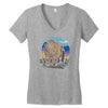 polygon bear graphic Women's V-Neck T-Shirt