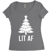 lit af Women's Triblend Scoop T-shirt