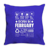 Born In February Throw Pillow