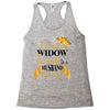 i'm not a widow i'm a wife to a husband with wings Racerback Tank