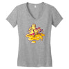 hot macs wrestling in cheese Women's V-Neck T-Shirt