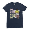 ski mood french bulldog Ladies Fitted T-Shirt