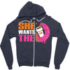 She Wants The D - Dunkin Donuts Zipper Hoodie