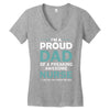 i'm a proud dad of freaking awesome nurse Women's V-Neck T-Shirt