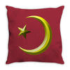 gay pride star and crescent Throw Pillow