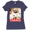 sloth astronaut swag Ladies Fitted T-Shirt
