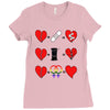 ls lesbian full heart Ladies Fitted T-Shirt