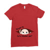 October Peeking Out Baby Boy Ladies Fitted T-Shirt