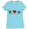 peace love coffee (2) Ladies Fitted T-Shirt