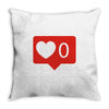 no love notification Throw Pillow
