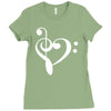 music heart rock baseball jersey Ladies Fitted T-Shirt