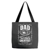 dad number one world's greatest Tote Bags