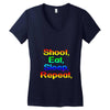 shoot eat sleep repeat gun Women's V-Neck T-Shirt