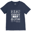 Born In May V-Neck Tee