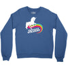 totally straight funny rainbow unicorn gay pride novelty fashion Crewneck Sweatshirt